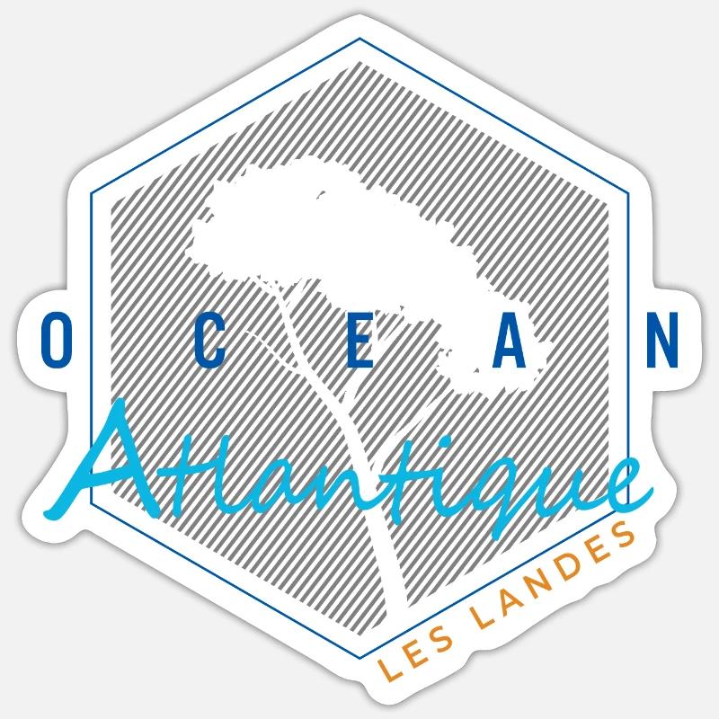 011c OCEAN - Sticker taille S (10 x 10 cm) - blanc mat