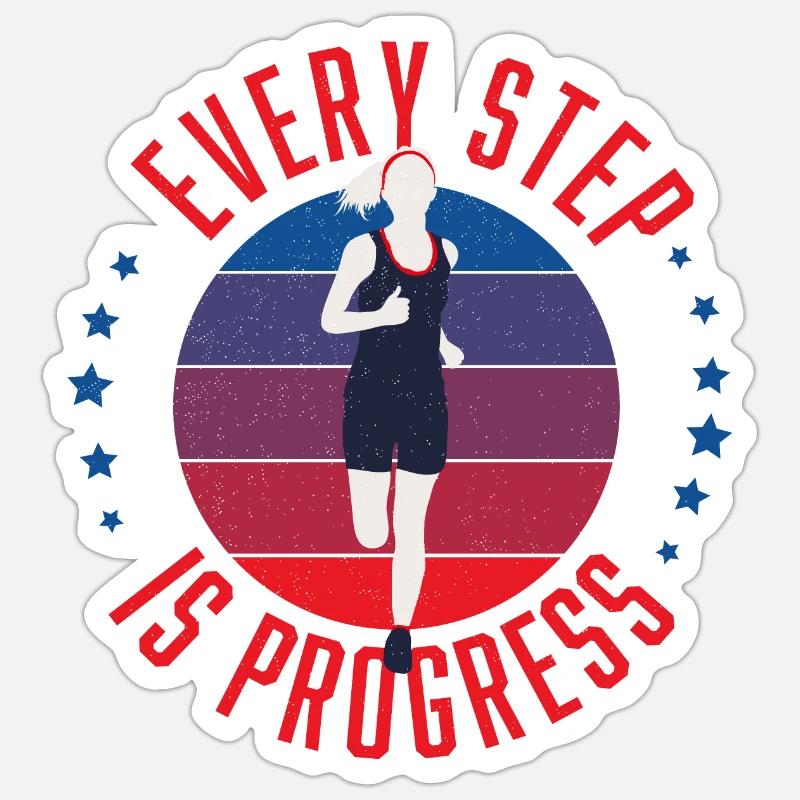 CalliLetters Chaque pas est un progrès Sandra Brezina Sticker taille S (10 x 10 cm)