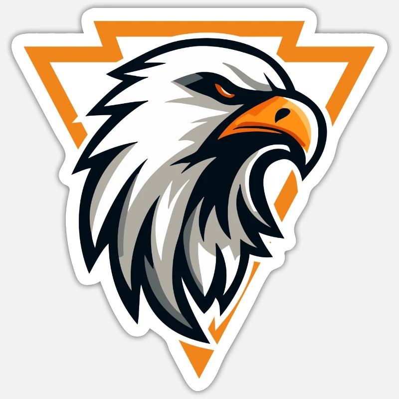 Eagle Head - Sticker size S (10 x 10 cm) - white matte