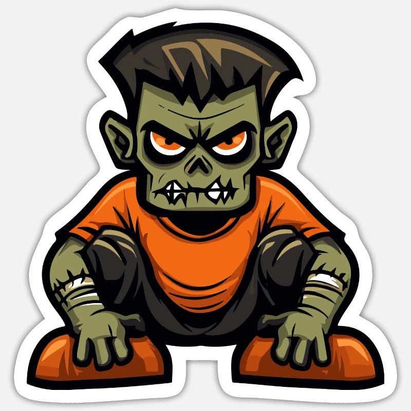 Zombie Halloween Comic Sticker Größe S (10 x 10 cm)