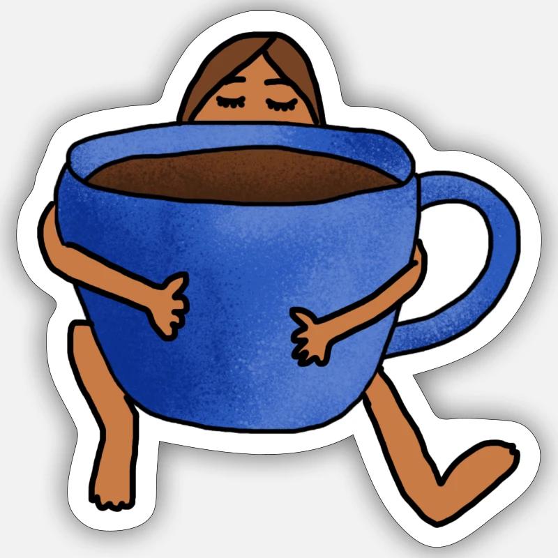 Kaffeeliebe Sticker Größe S (10 x 10 cm)