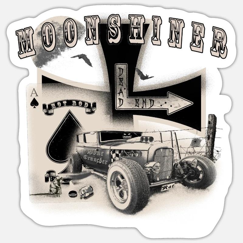 Bimber Hot Rod Naklejka rozmiar S (10 x 10 cm)