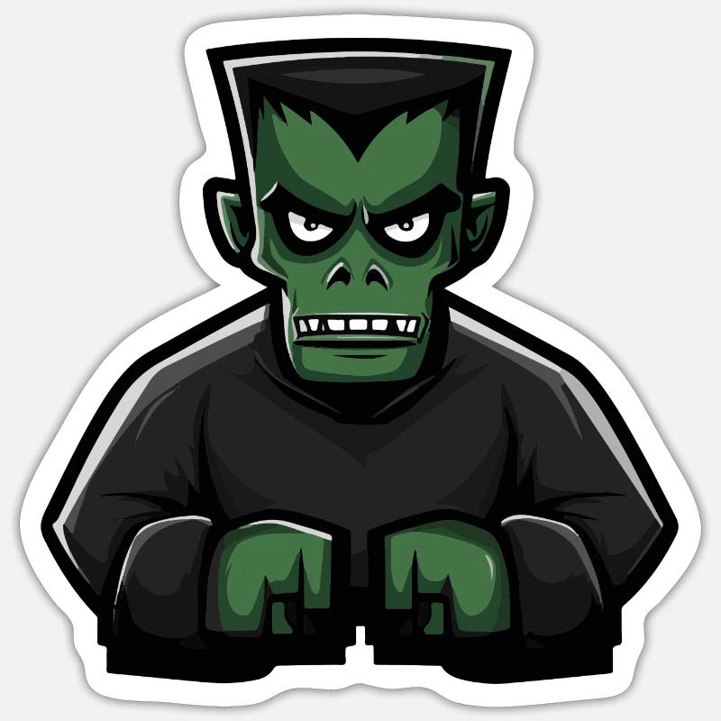 Zombie Comic Halloween - Sticker Größe S (10 x 10 cm) - Mattweiß