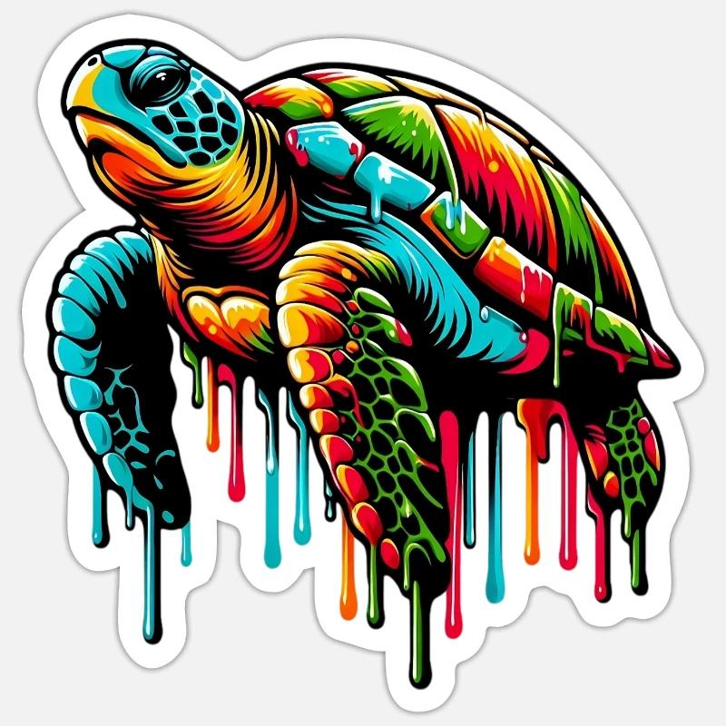 Turtle - Sticker size S (10 x 10 cm) - white matte