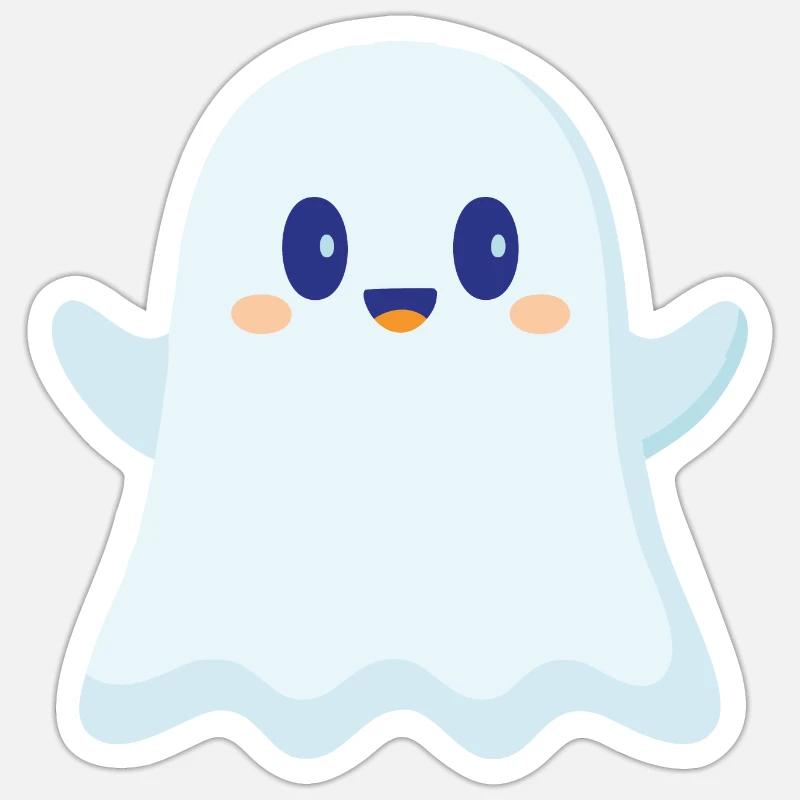 cute ghost Sticker size S (10 x 10 cm)