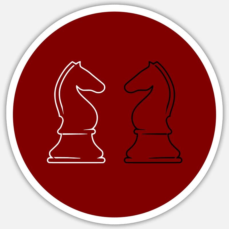 Chess 2Springer - Sticker size S (10 x 10 cm) - white matte