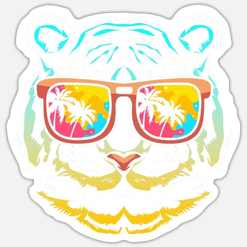 White Tiger Sticker size S (10 x 10 cm)