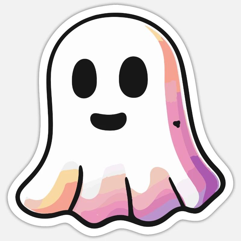 Ghost Halloween Cute - Sticker size S (10 x 10 cm) - white matte