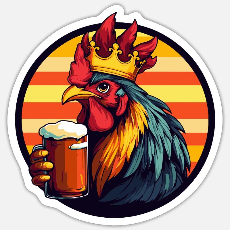 Hahn Bier Comic Sticker Größe S (10 x 10 cm)