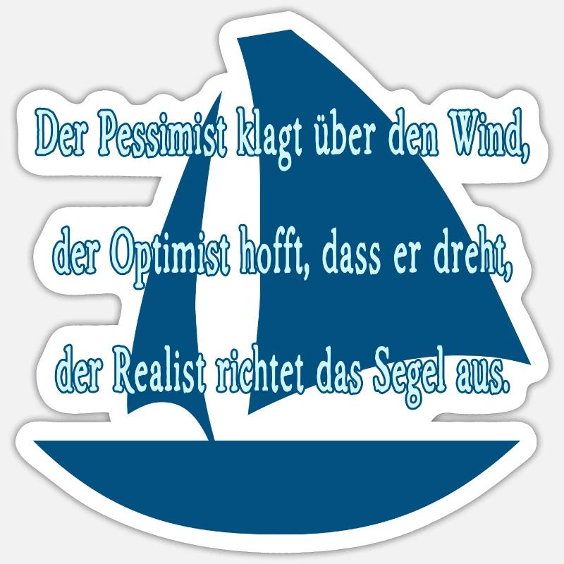 Der Wind - Sticker Größe S (10 x 10 cm) - Mattweiß
