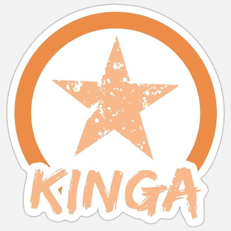 Kinga - Sticker taille S (10 x 10 cm) - blanc mat