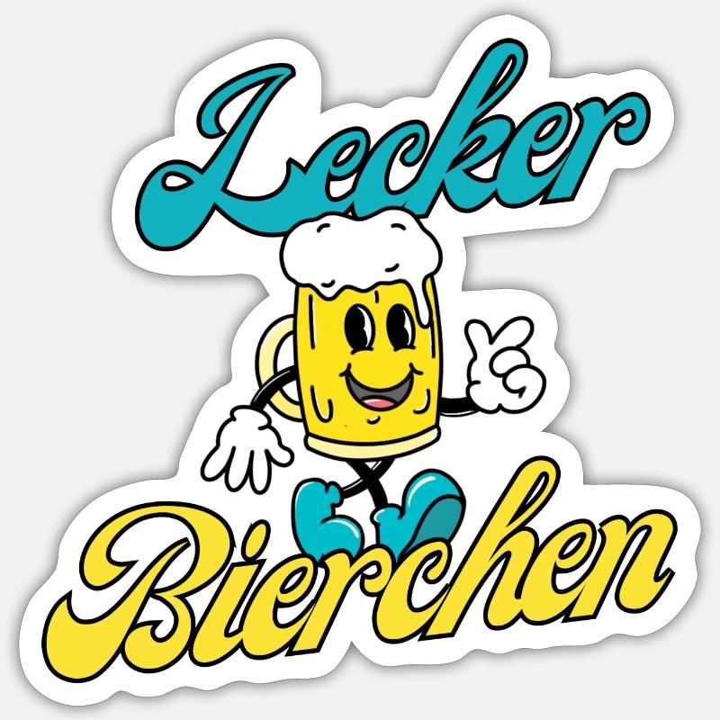 Lecker Bierchen Sticker Größe S (10 x 10 cm)