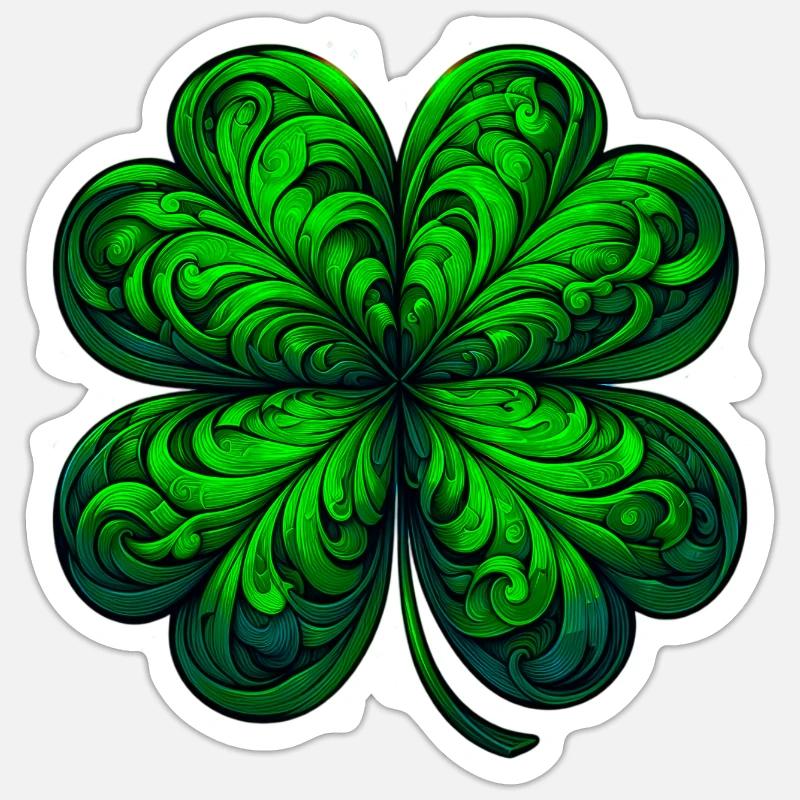 Four-leaf clover Sticker size S (10 x 10 cm)