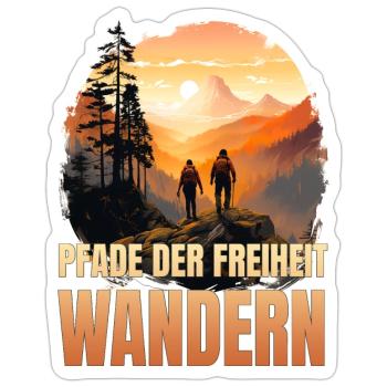 Pfade der Freiheit - Sticker Größe S (10 x 10 cm) - Mattweiß - Vorne