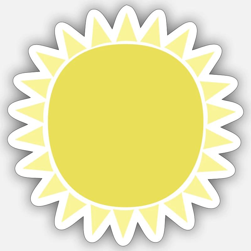 sonne sun - Sticker Größe S (10 x 10 cm) - Mattweiß