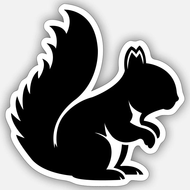 Squirrel Sticker size S (10 x 10 cm)
