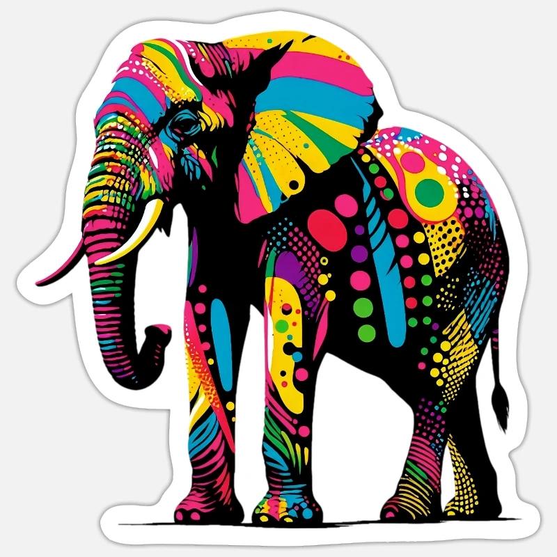 Elephant - Sticker size S (10 x 10 cm) - white matte