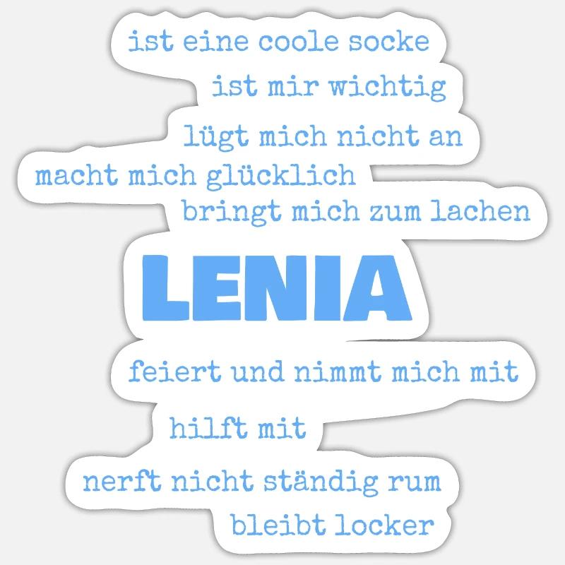 Lenia jak przysłowia Naklejka rozmiar S (10 x 10 cm)