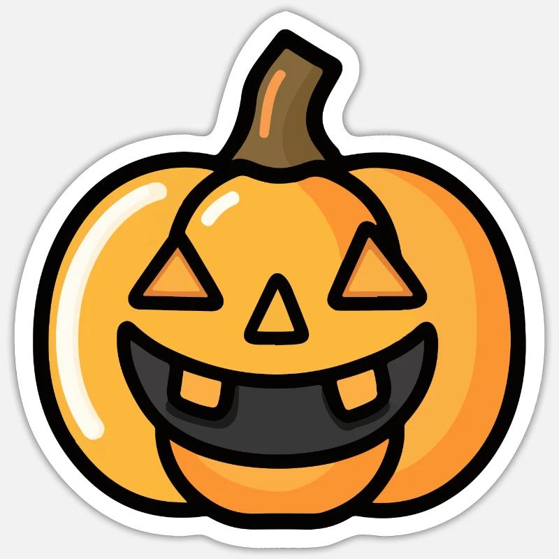 Pumpkin Halloween Comic - Sticker size S (10 x 10 cm) - white matte