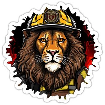 Brigade de pompiers de Louvain - Sticker taille S (10 x 10 cm) - blanc mat - Devant