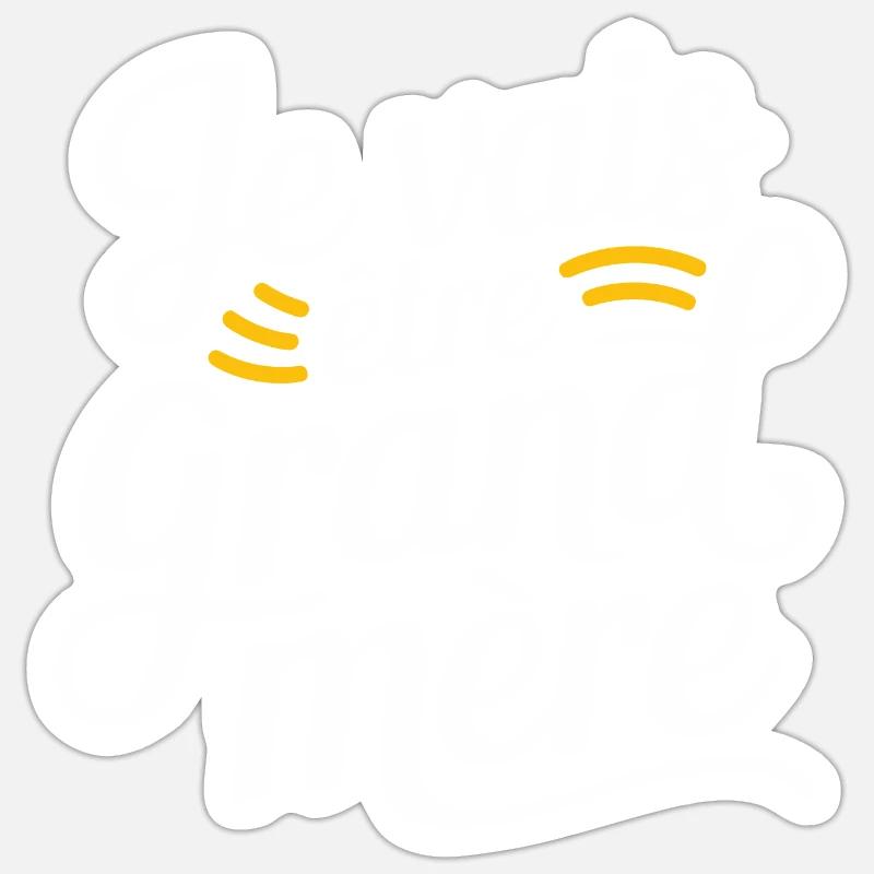 Je vais être grand-mère - Sticker taille S (10 x 10 cm) - blanc mat