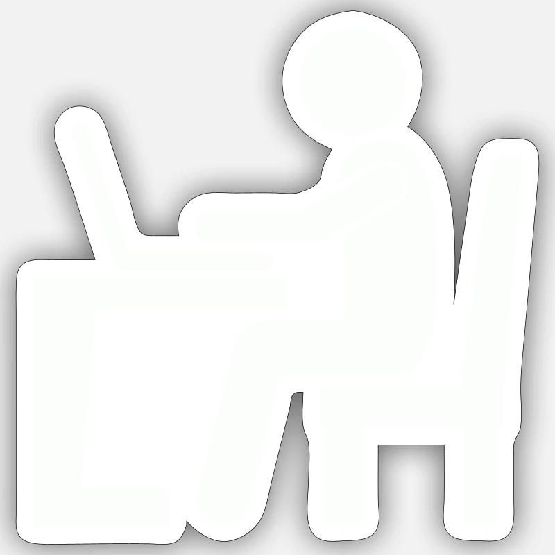 Bureau de travail Sticker taille S (10 x 10 cm)