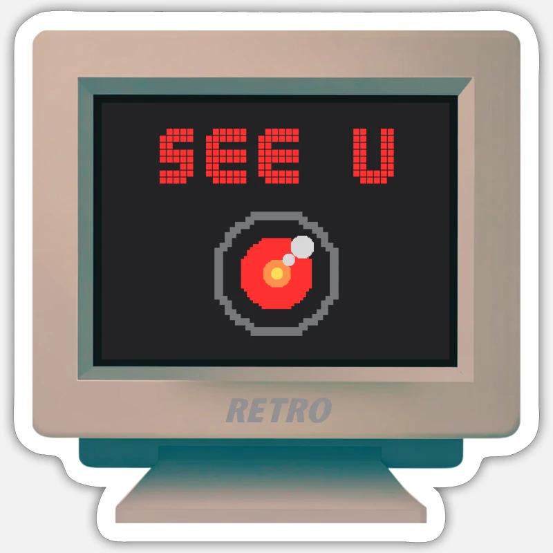 CRT - Siehe U - Sticker Größe S (10 x 10 cm) - Mattweiß