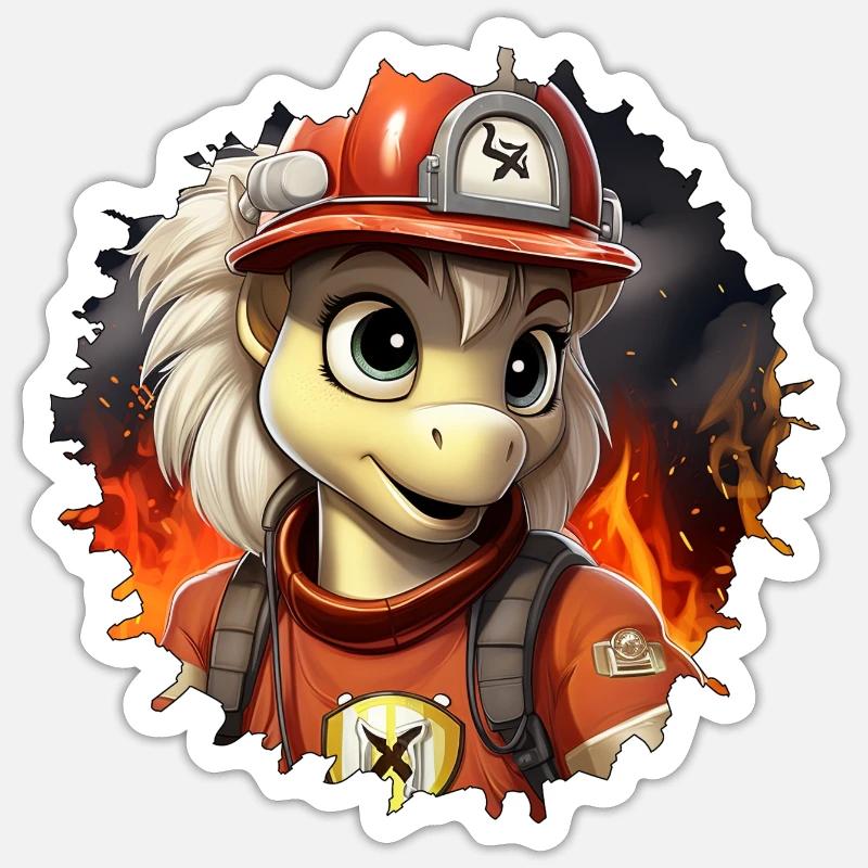 Pony Fire Brigade Sticker size S (10 x 10 cm)