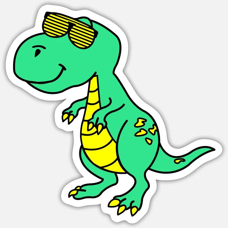 Cool Dinosaur - Sticker size S (10 x 10 cm) - white matte