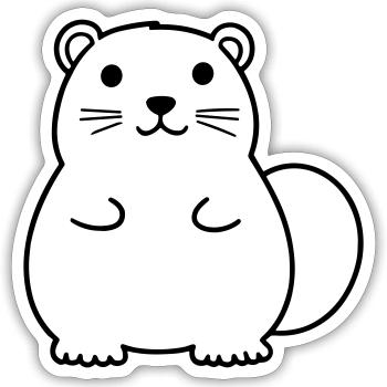 Groupe 7 - Sticker taille S (10 x 10 cm) - blanc mat - Devant