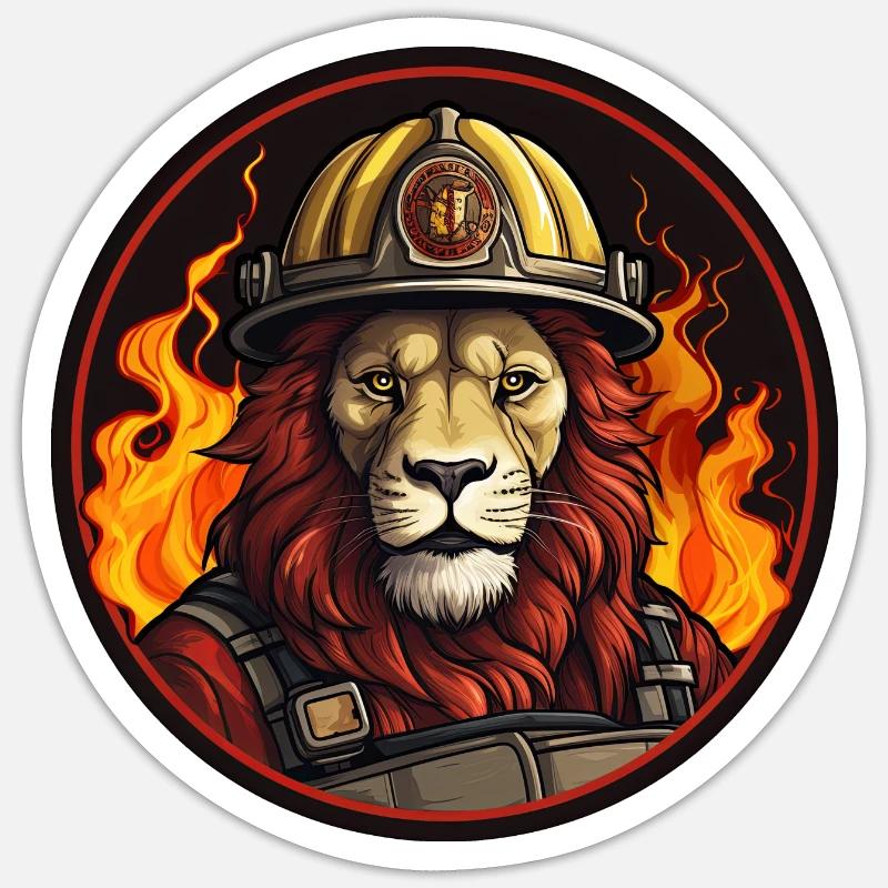 Leuven Fire Brigade - Sticker size S (10 x 10 cm) - white matte