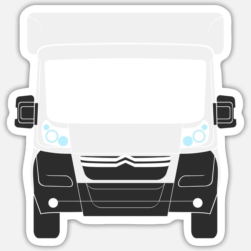 Jumper Boxer Ducato Wohnmobil Womo front 2006 Sticker Größe S (10 x 10 cm)