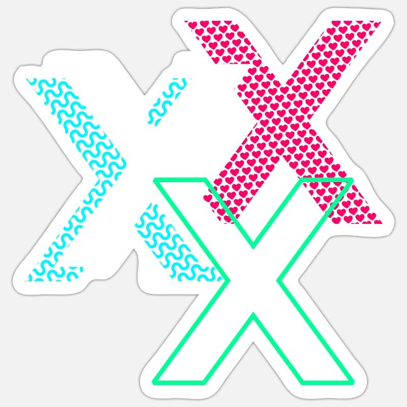 X Letter - Sticker size S (10 x 10 cm) - white matte