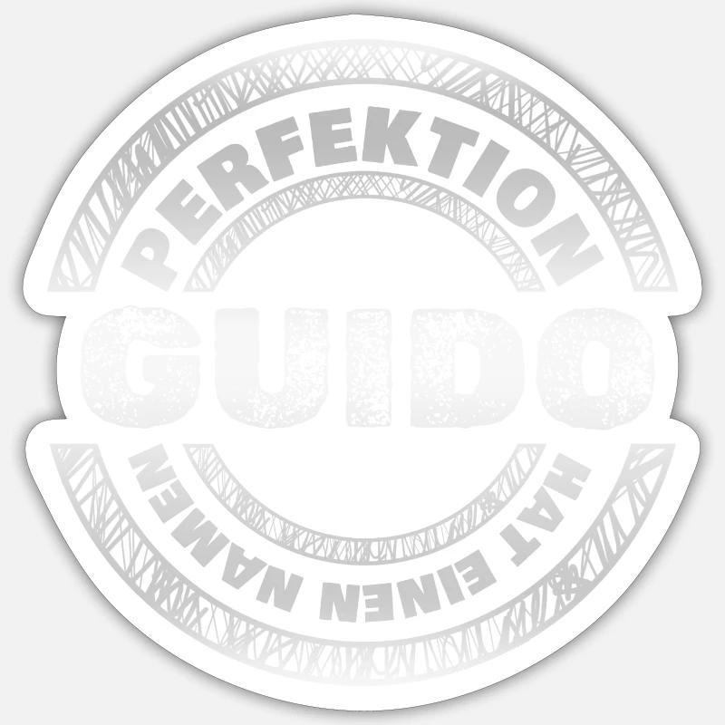 Cadeau pour Guido - Sticker taille S (10 x 10 cm) - blanc mat
