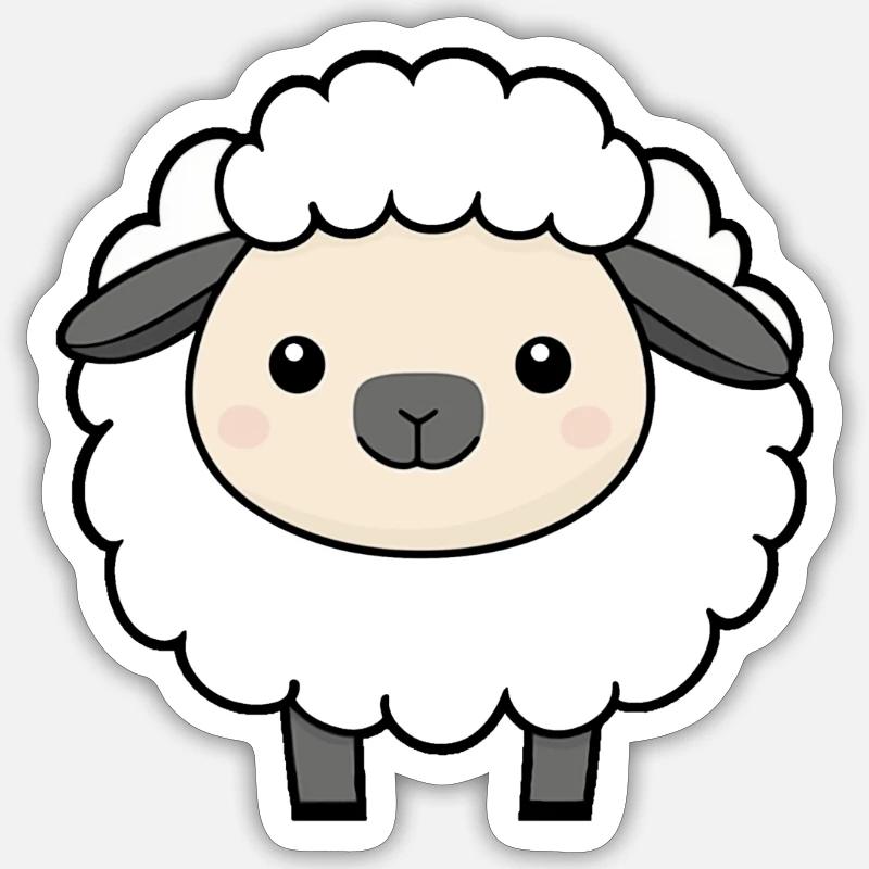 Schäfchen Sticker Größe S (10 x 10 cm)