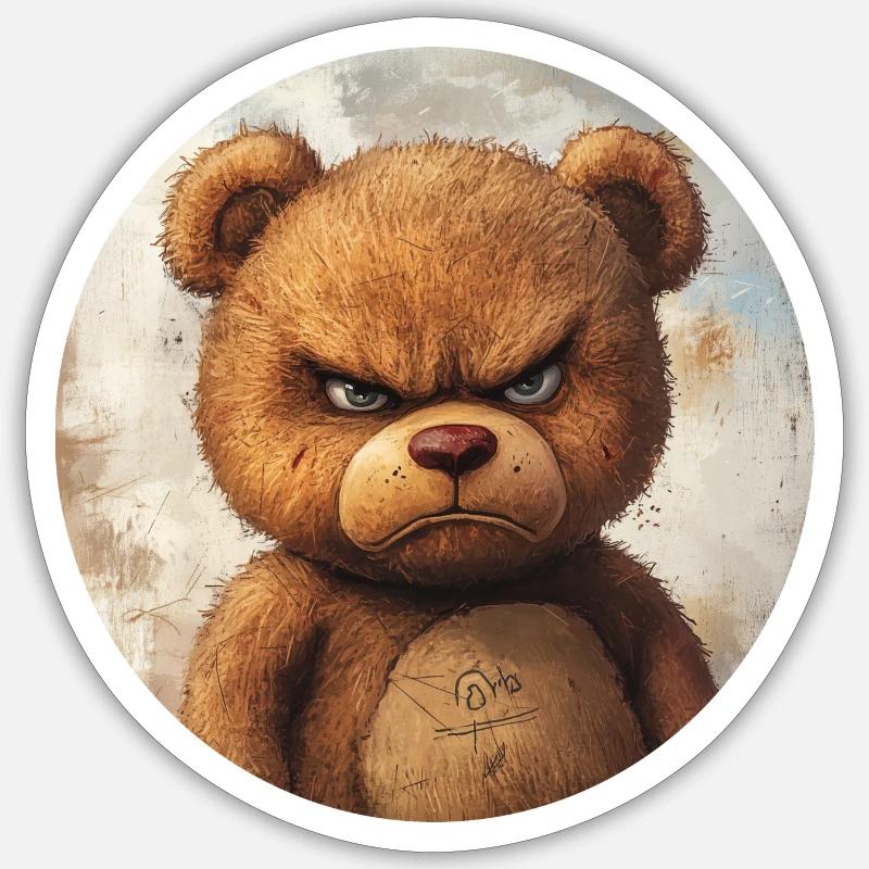 Grim Teddy : Plus qu’une simple peluche Sticker taille S (10 x 10 cm)