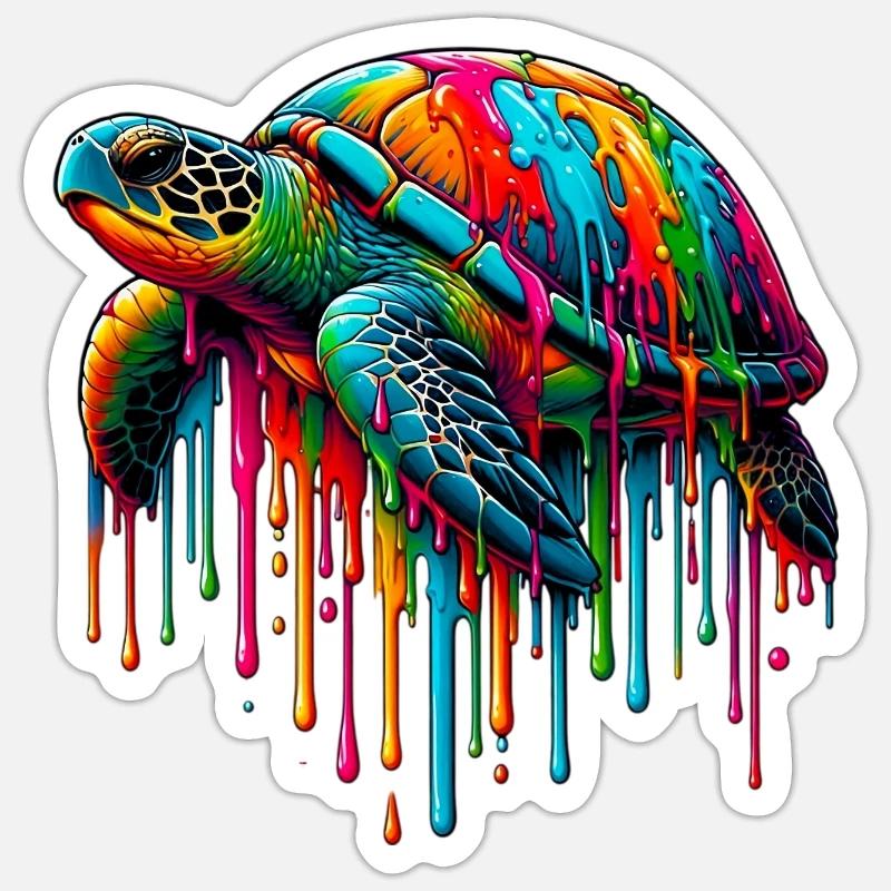 Turtle - Sticker size S (10 x 10 cm) - white matte