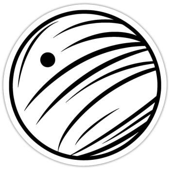 Bowling - Sticker size S (10 x 10 cm) - white matte - Front