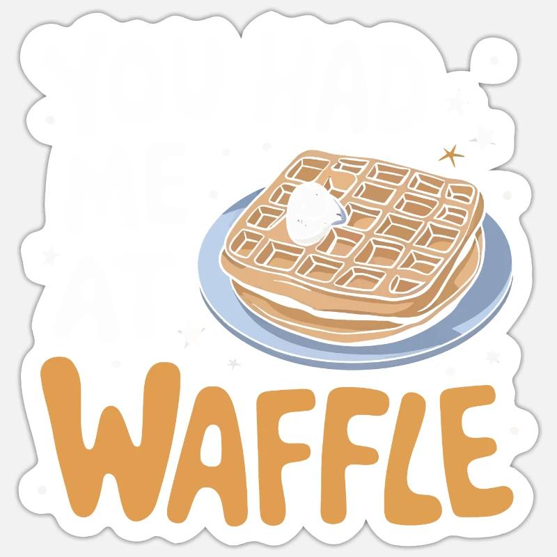 Waffles Breakfast Sweets Sticker size S (10 x 10 cm)
