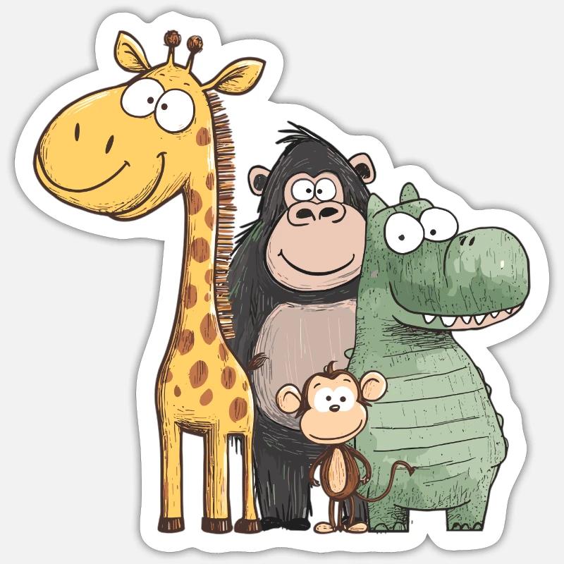 AnimalFarm - Sticker taille S (10 x 10 cm) - blanc mat