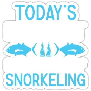 Snorkeler Prévisions du jour Snorkeling - Sticker taille S (10 x 10 cm) - blanc mat - Devant