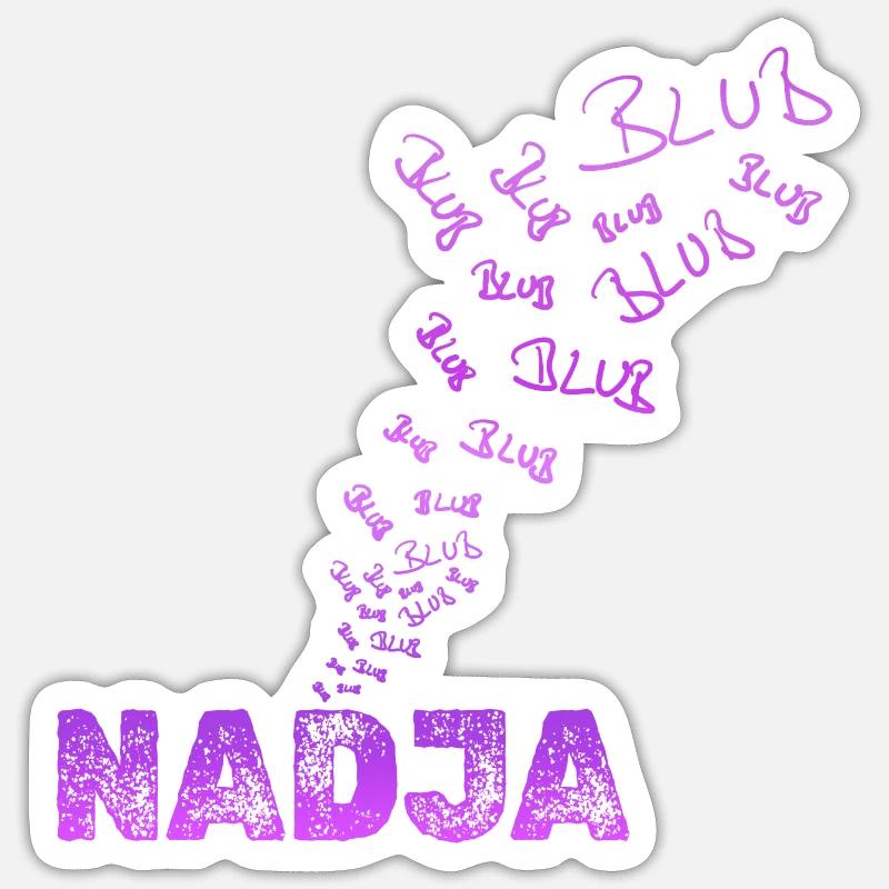 Nadja - Sticker taille S (10 x 10 cm) - blanc mat