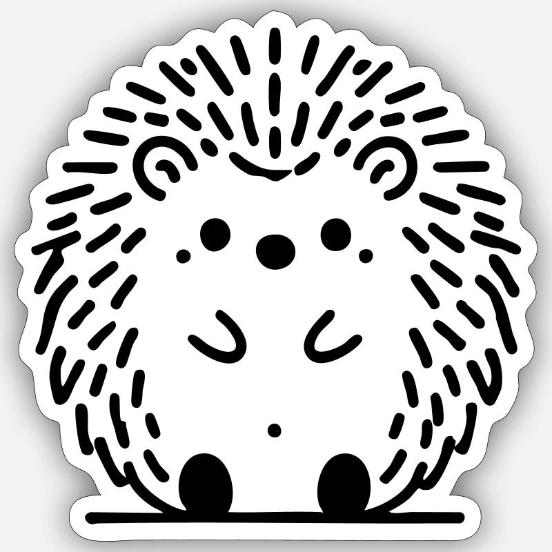 Igel Igelchen Herbst - Sticker Größe S (10 x 10 cm) - Mattweiß