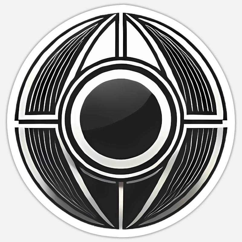 Conception minimaliste de la gousse circulaire Sticker taille S (10 x 10 cm)