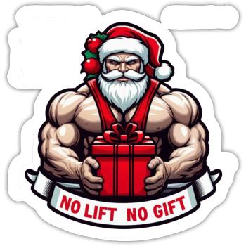 Kein Aufzug, kein Geschenk - Sticker Größe S (10 x 10 cm) - Mattweiß - Vorne