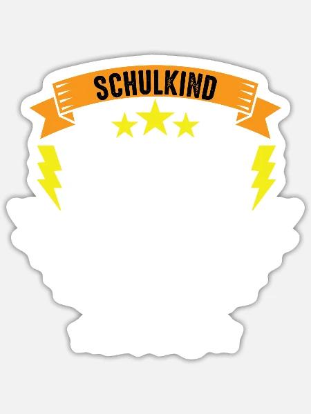 Schulkind Ab-Cd - Sticker Größe S (10 x 10 cm) - Mattweiß