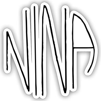 Nina - Sticker Größe S (10 x 10 cm) - Mattweiß - Vorne