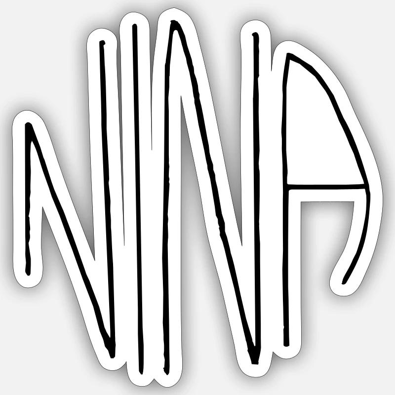 Nina - Sticker taille S (10 x 10 cm) - blanc mat