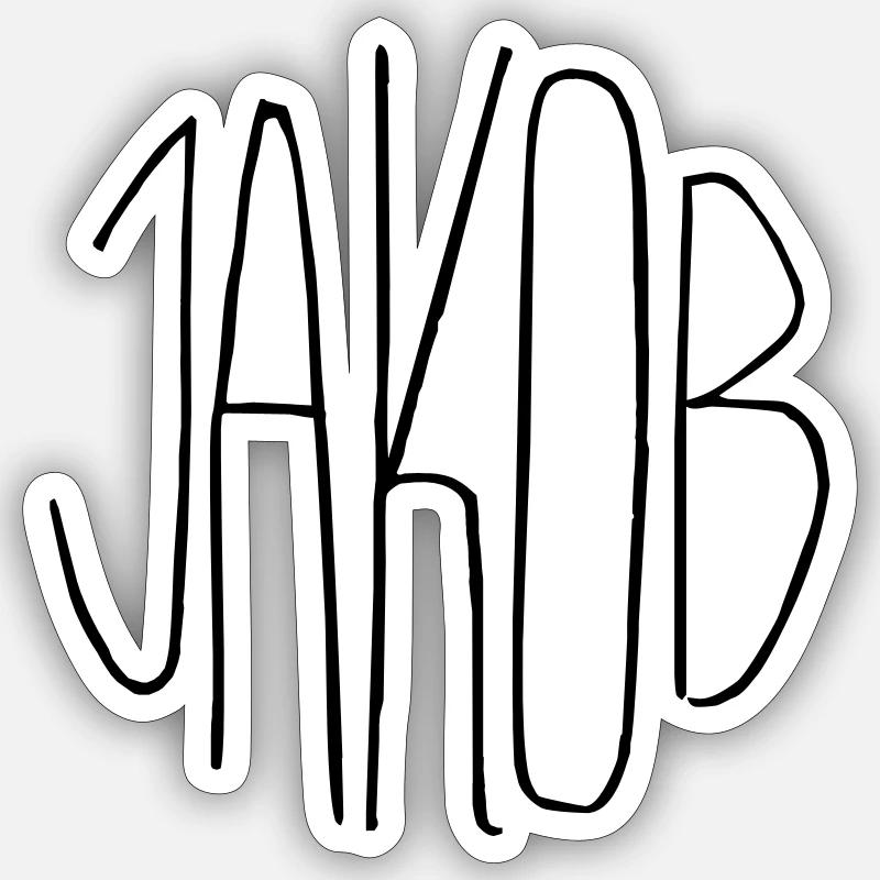 Jacob Sticker size S (10 x 10 cm)