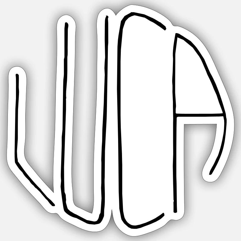 Luca - Sticker size S (10 x 10 cm) - white matte